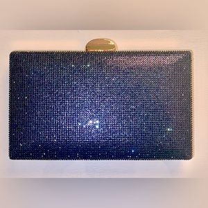 Navy Rhinestone Evening Purse